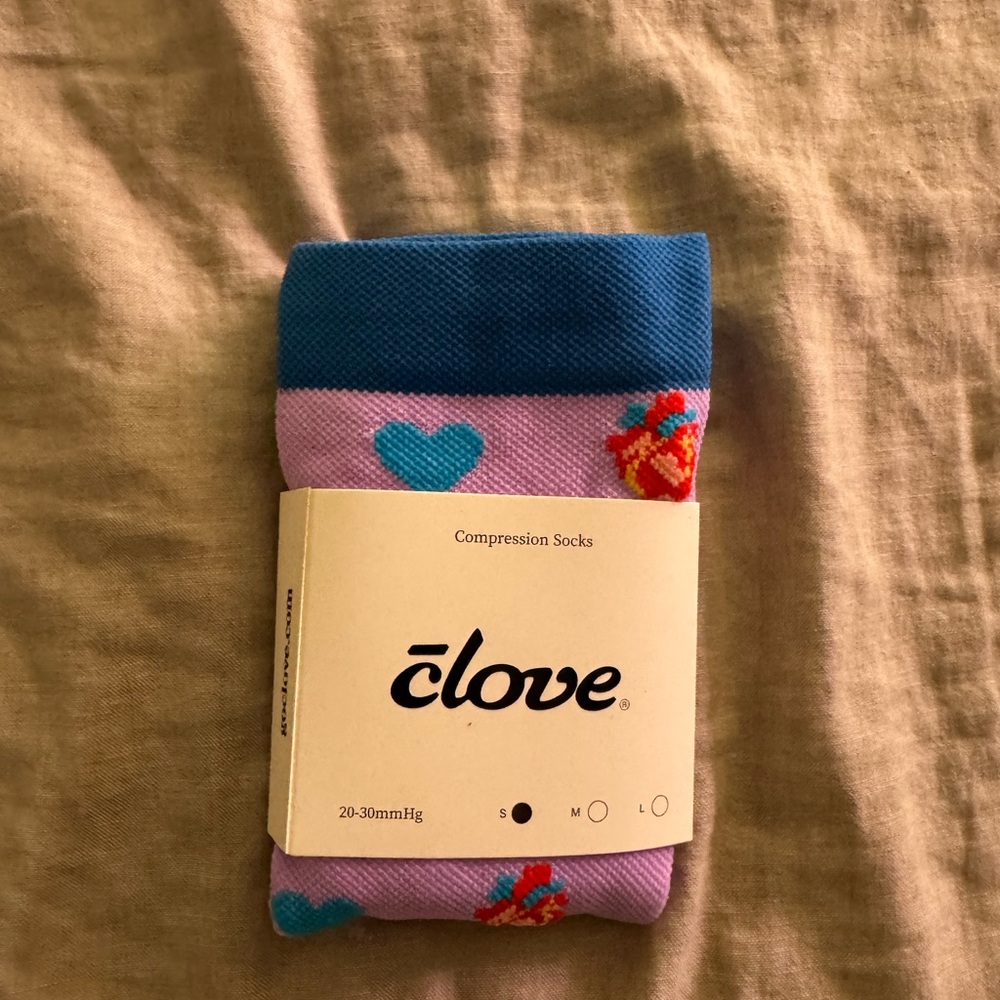 Clove Women's Compression Socks - Blue and Purple Anatomical Hearts, Small